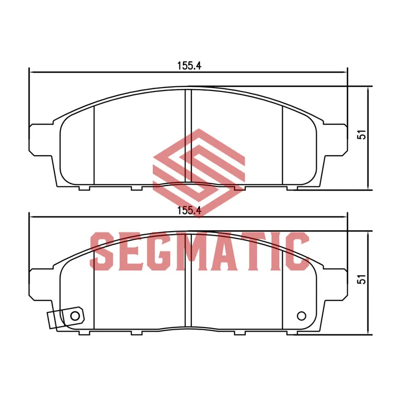 Колодка торм диск пер Mitsubishi Pajero Sport 2.5 2008-; Mitsubishi Pajero Sport 3.2 1998-; Mitsubis SEGMATIC SGBP2594