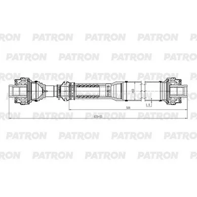 Вал карданный VW Touareg 2010-2018 \ PORSCHE Cayenne 2010-2017 PATRON PKR026