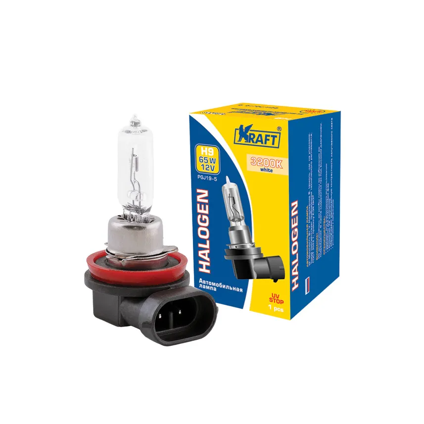 Лампа 12V H9 65W PGJ19-5 KRAFT 1 шт. картон KT700019
