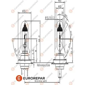 Лампа 12V H7 55W EUROREPAR 1 шт. картон 1616431480