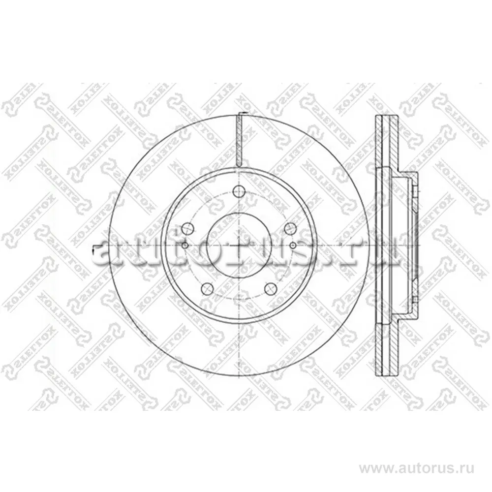 Диск тормозной передний MITSUBISHI SPACE RUNNER 2.0/2.0GSI 99>/SP STELLOX 60203034V_SX