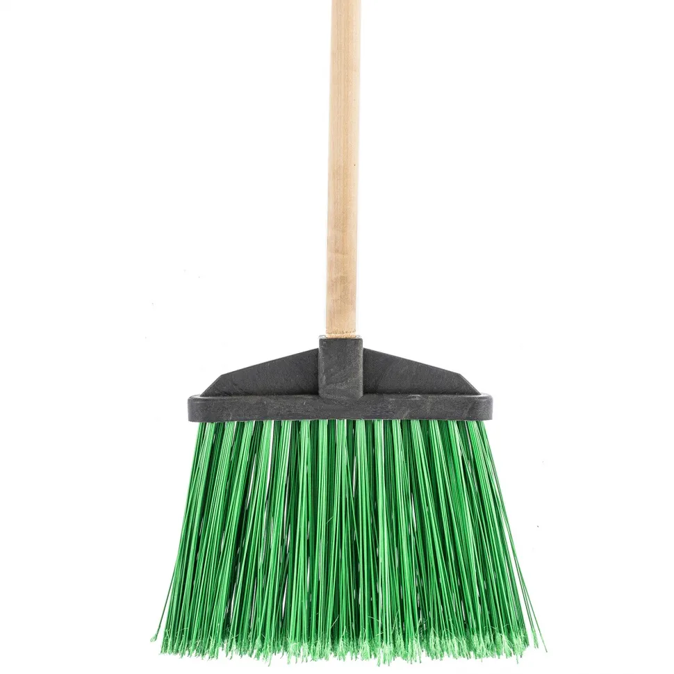 Метла полипропиленовая, 345х200х1420 мм, веерная распушенная, деревянный черенок, СИБРТЕХ 63230