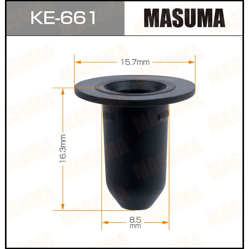 Клипса автомобильная уп.50 MASUMA KE-661