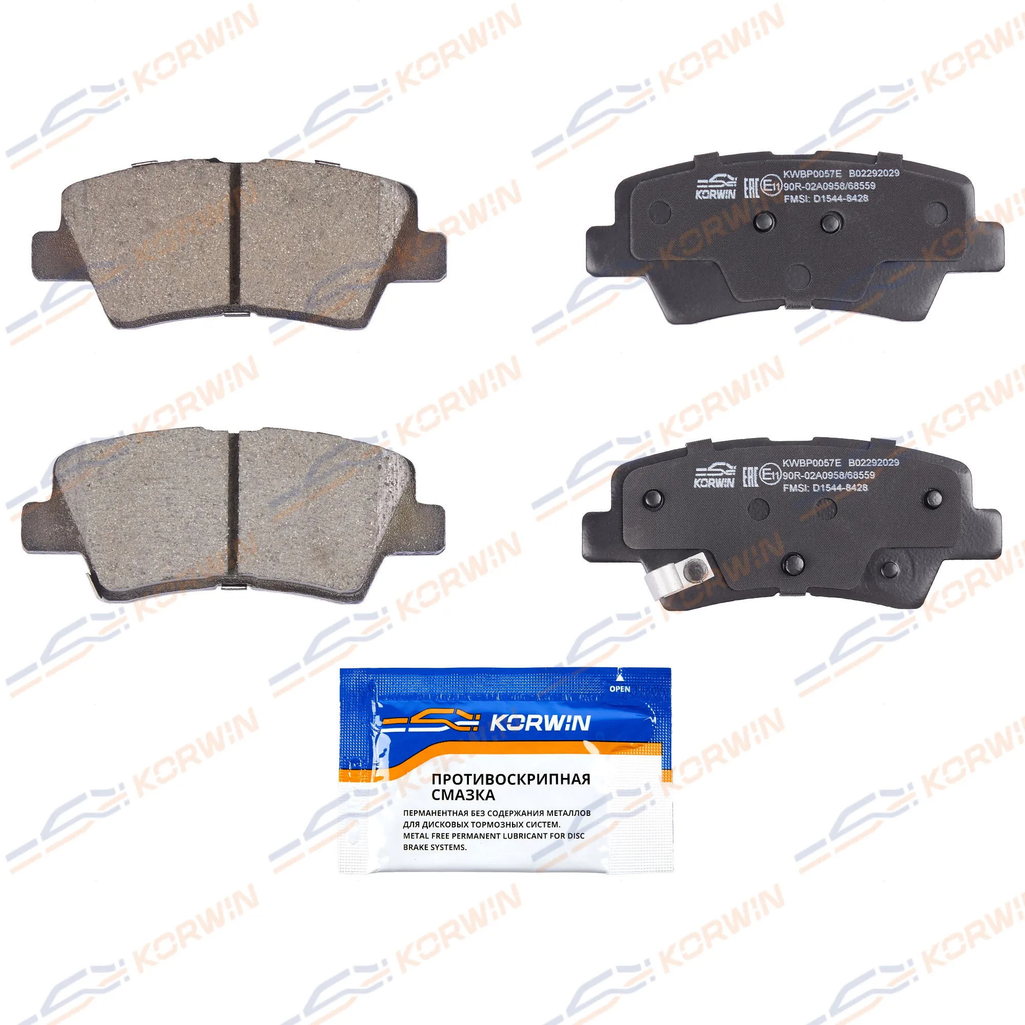 Колодки тормозные зад. ECOLine. Hyundai i30 (GD) 11-/Kia Ceed (JD) 12- KORWIN KWBP0057E