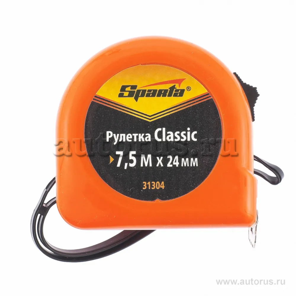 Рулетка Classic, 7.5 м x24 мм, пластиковый корпус SPARTA 31304