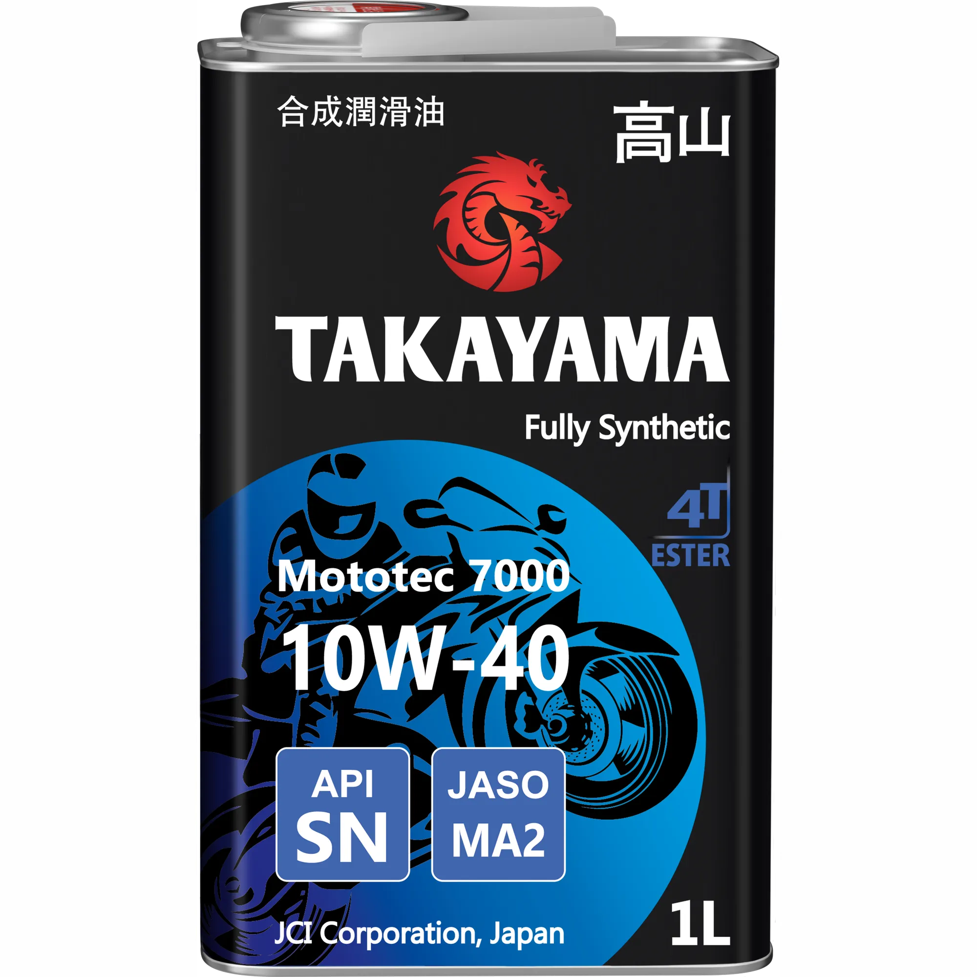 Масло моторное Takayama Mototec 7000 4T 10W-40 SN MA-2 синтетика 1л 605575