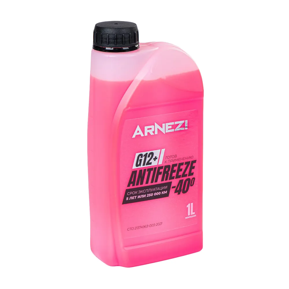 Антифриз ARNEZI Red G12+ готовый -40 красный 1 л N0002001
