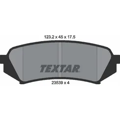 Колодки тормозные задние TEXTAR 2353902