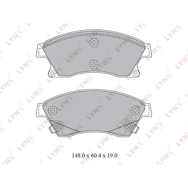 Колодки передние LYNXauto BD-1810