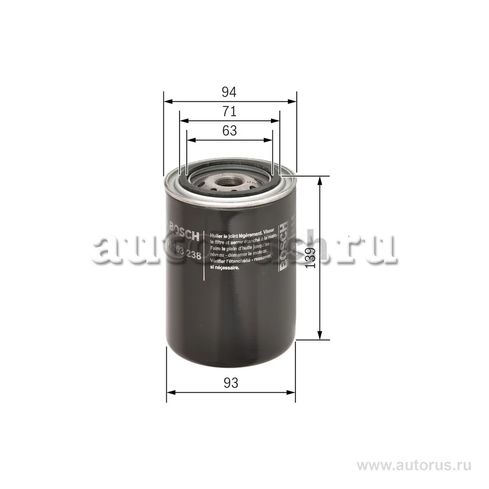Фильтр масляный BOSCH 0 451 103 238