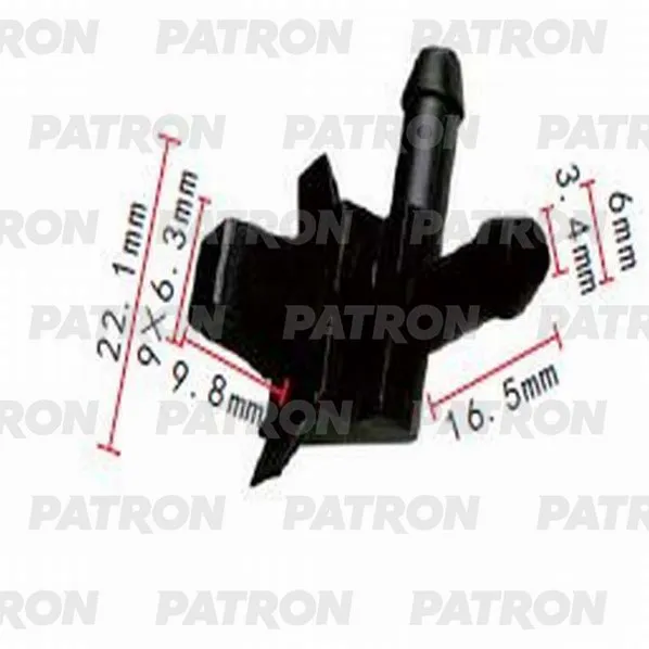 Соединитель трубки применяемость: разно размерный 3 X 5,7мм PATRON P371061