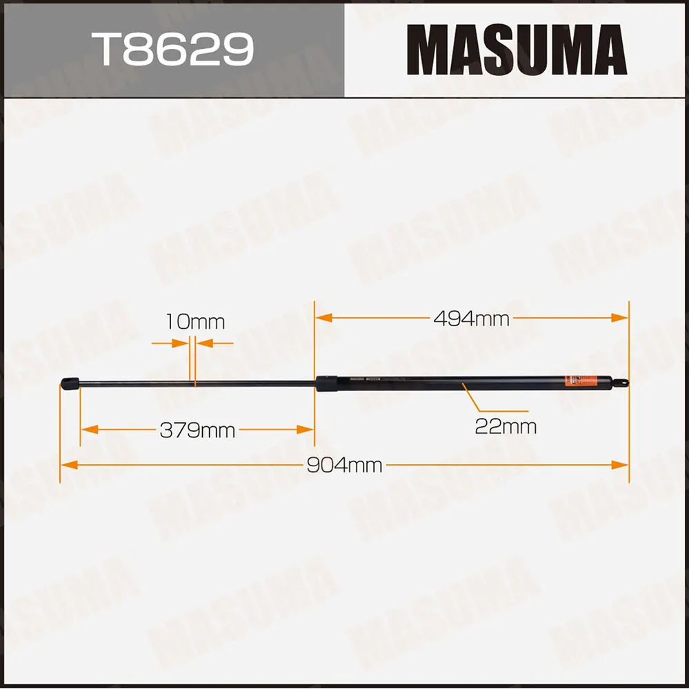 Упор газовый капота MASUMA L904mm (140) MASUMA T8629