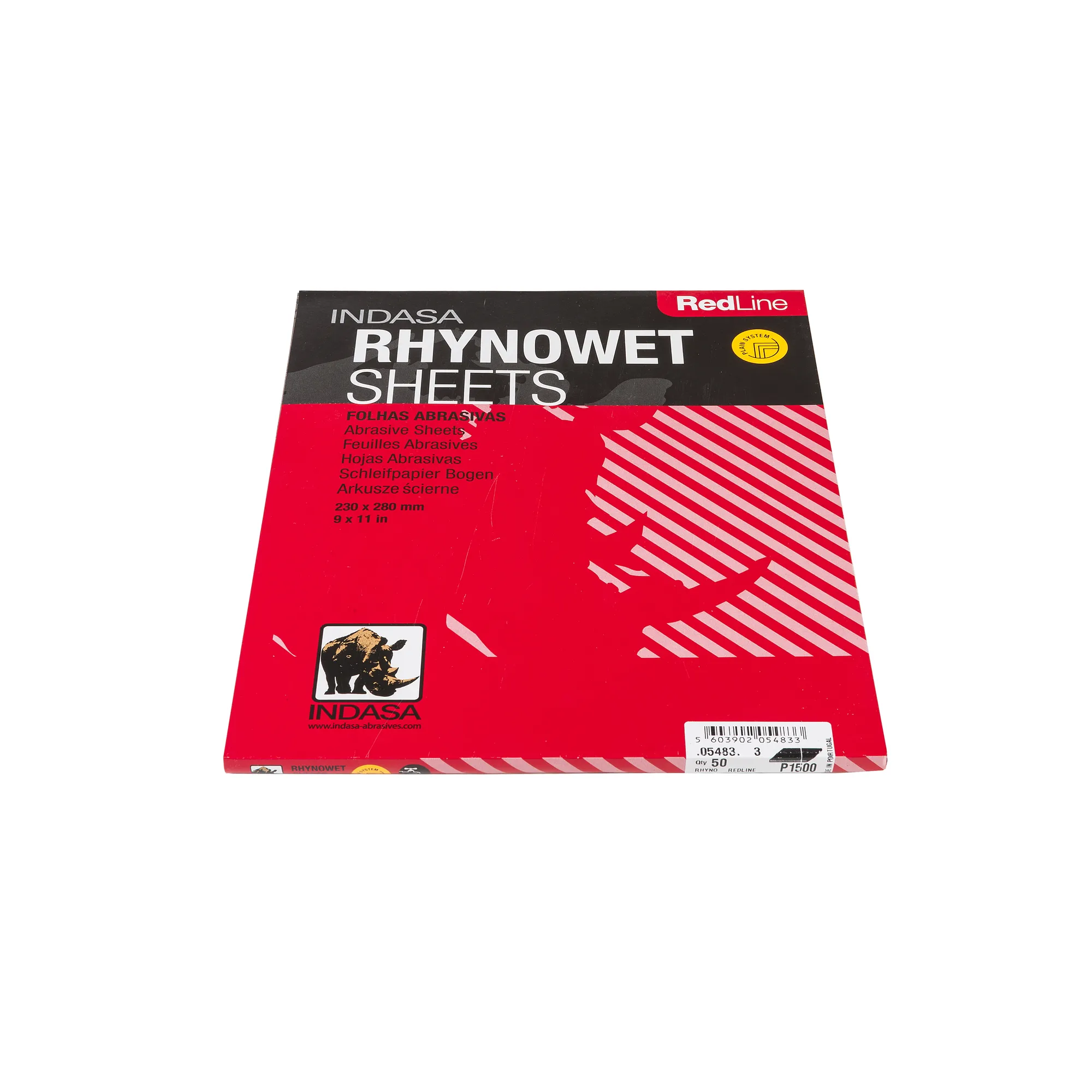 Лист (по мокрому) RHYNOWET 230 мм x280 мм Р1500 Indasa 05483