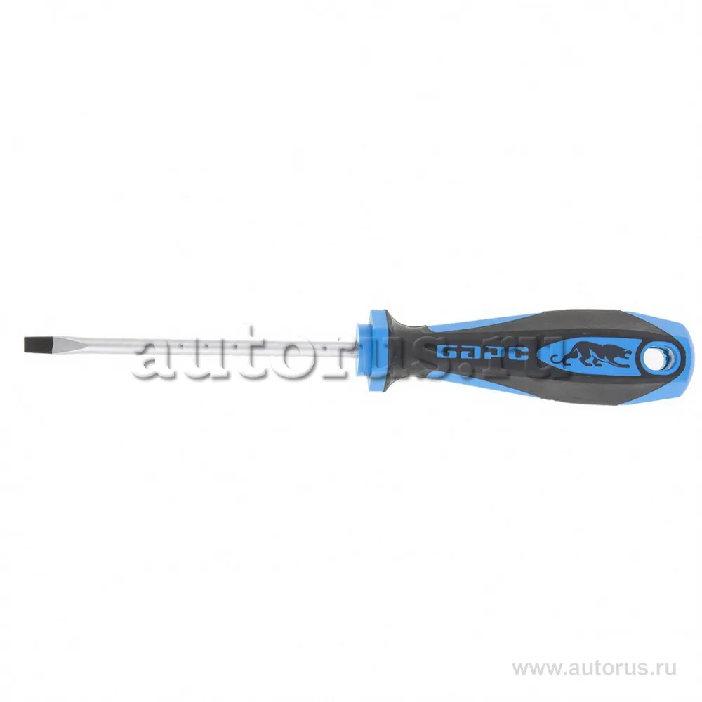 Отвертка SL 5, 0x100, CrV, двухкомпонентная рукоятка БАРС 19005