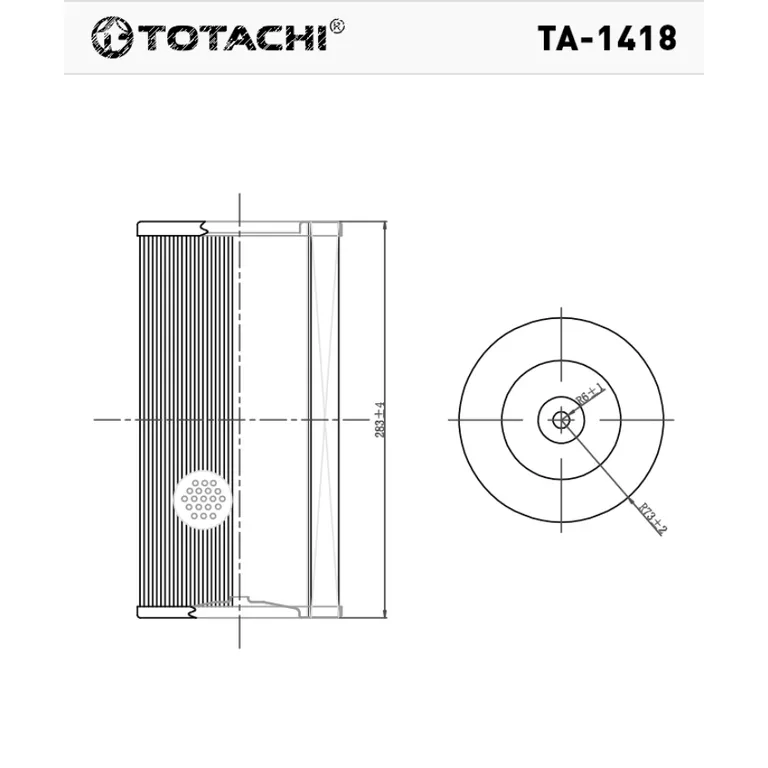 Фильтр воздушный TOTACHI TA-1418 A-184 17801-67040 TOTACHI TA-1418
