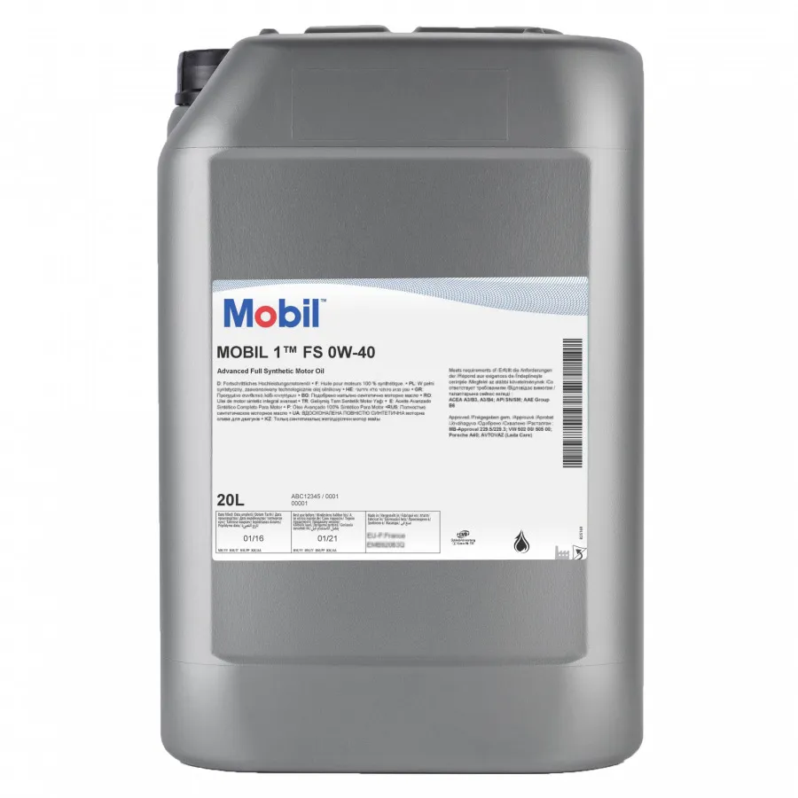 Масло моторное MOBIL 1 FS 0W-40 синтетическое 20 л 155045z