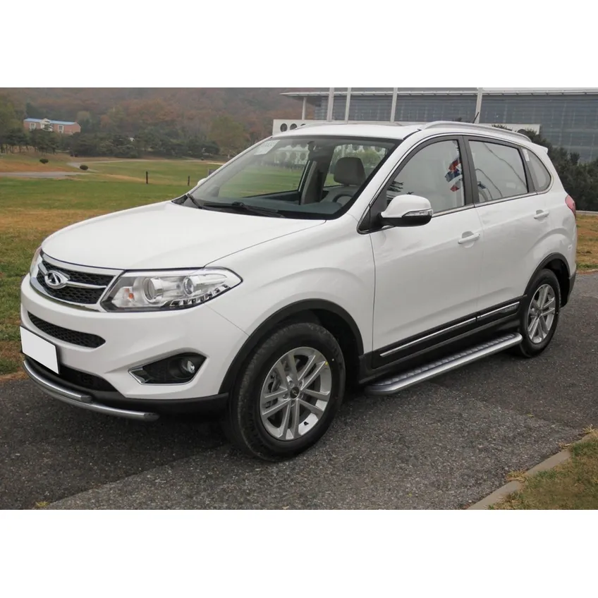 Пороги с листом d57 Rival для Chery Tiggo 5 I 2014-2016 2016-н.в., нерж. сталь, 2 шт., R.0903.006