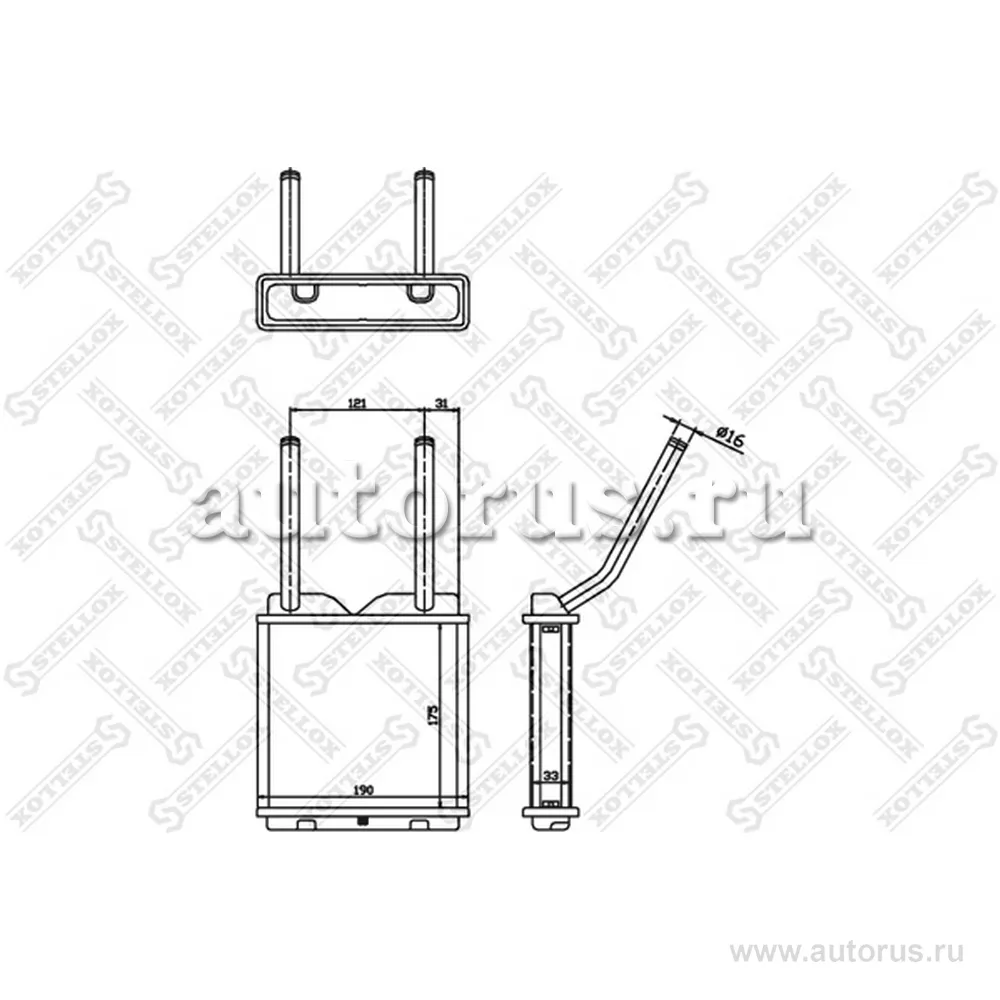 Радиатор печки Opel Astra/Vectra all 88> STELLOX 10-35010-SX