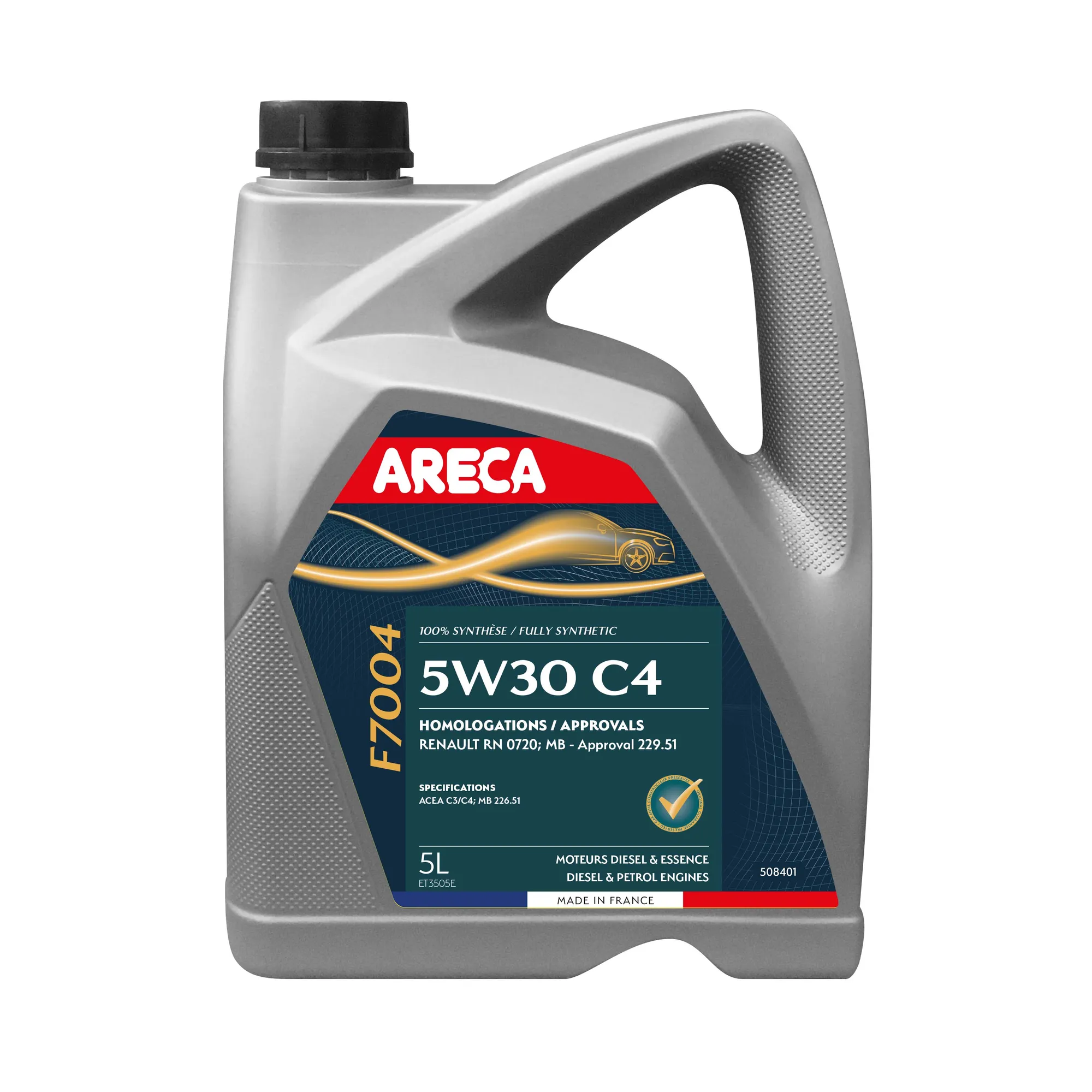 Масло моторное ARECA F7004 5W-30 синтетическое 5 л 050840