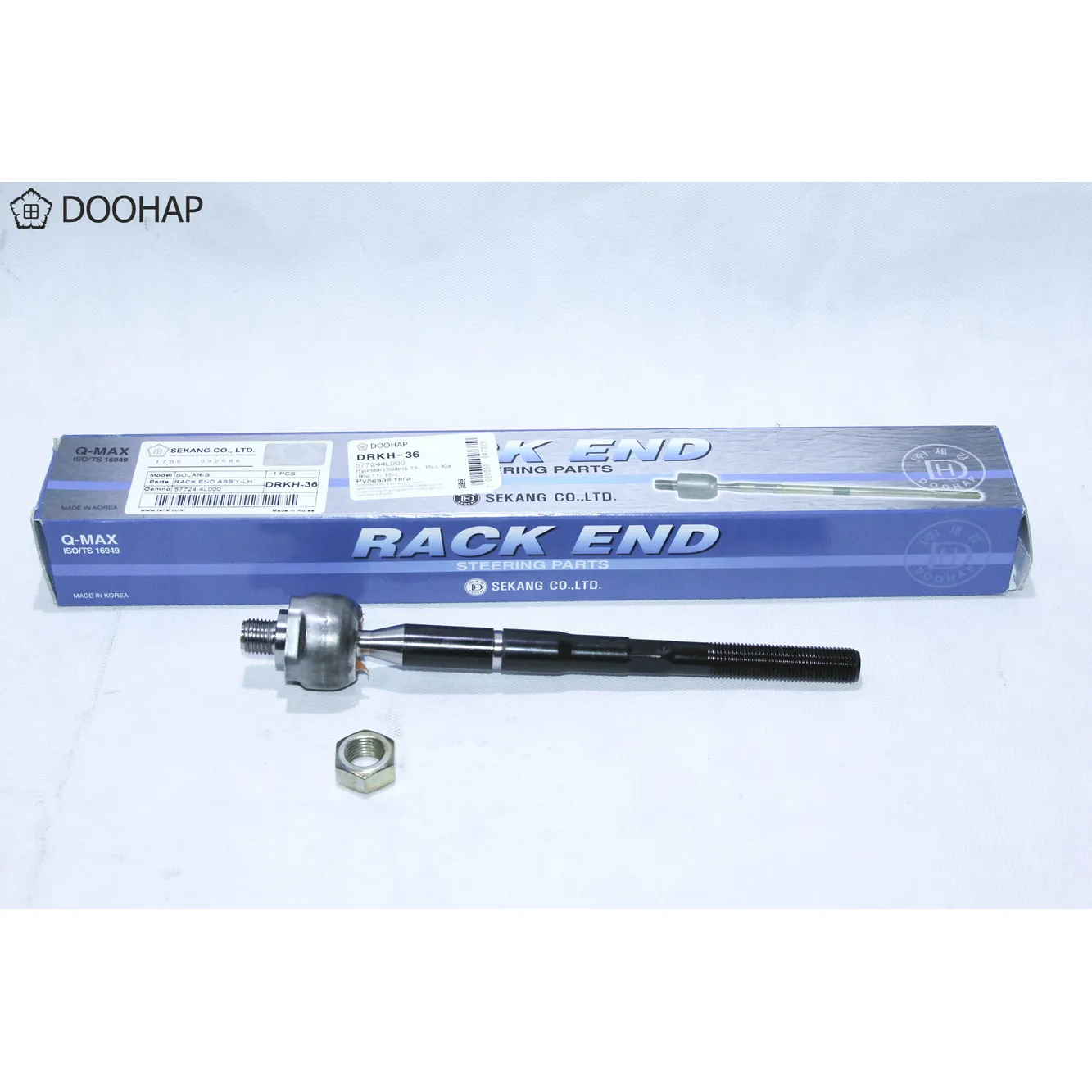 Рулевая тяга лев/прав Hyundai (Solaris 11-, 15-), Kia (Rio 11-,15-) DOOHAP DRKH-36
