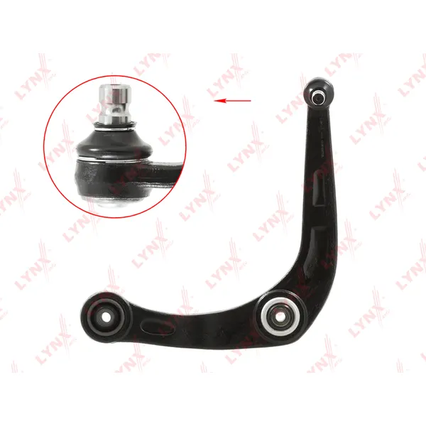 Рычаг передний нижний L PEUGEOT 206 1.4/1.6L all 16V+1.4HDI/1.6HDI 00-> LYNXauto C5272L