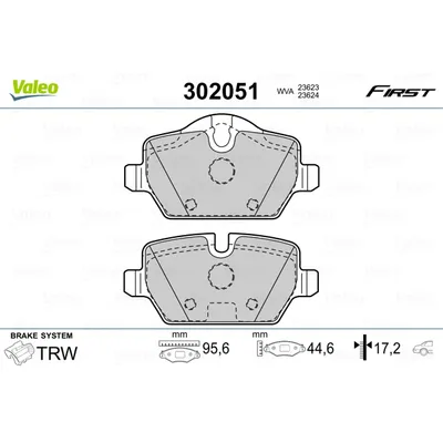 К-т дисков. тормоз. колодок VALEO 302051