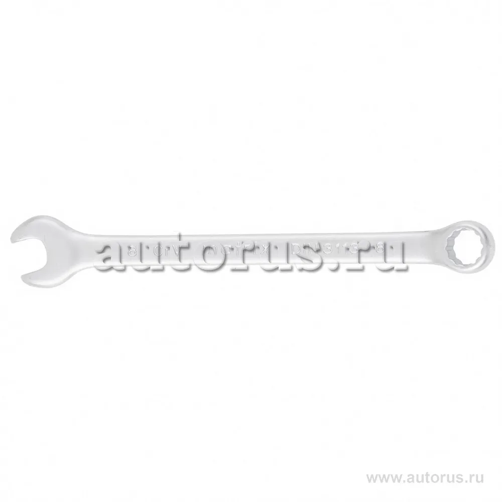 Ключ комбинированный, 8 мм, CrV, матовый хром MATRIX 15104
