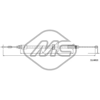 Трос ручника NIS PRIMASTAR ALL ANT.-FRONT Metalcaucho 82368