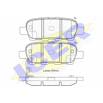 Колодки задние NISSAN/RENAULT/INFINITI ICER 181838