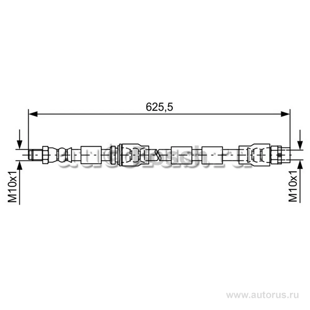 Шланг тормозной передний L=R BMW X5(E70)/X6(E71) all 07-> /L=600mm BOSCH 1987481589