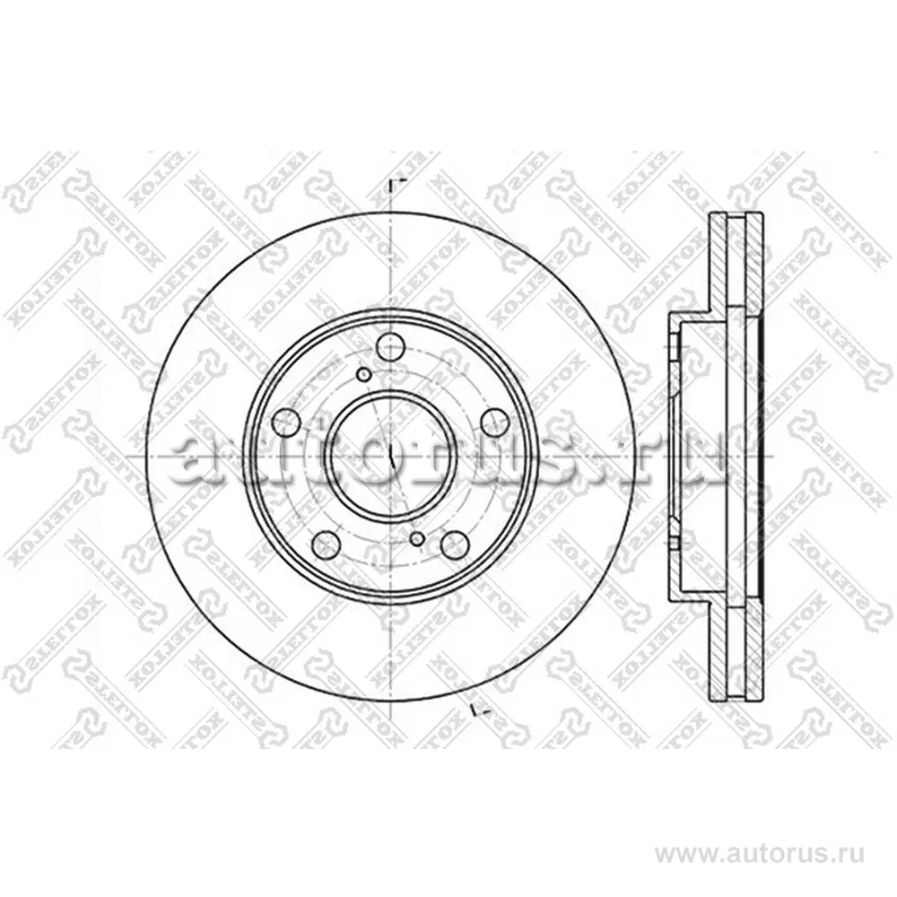 Диск тормозной передний TOYOTA CAMRY 2.2 91> STELLOX 60204547V_SX