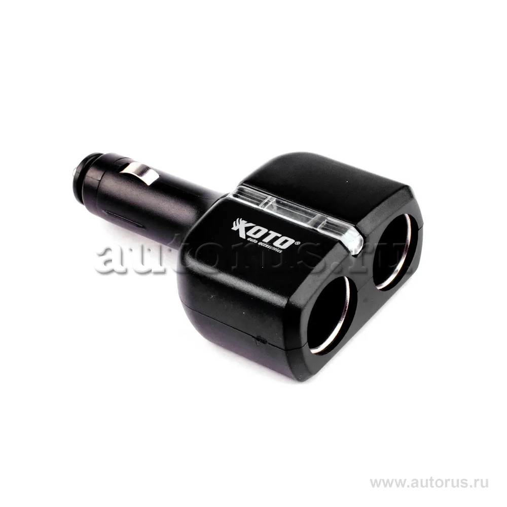 Разветвитель прикуривателя на 2 гнезда 5А 60Вт 12В KOTO CKP-161