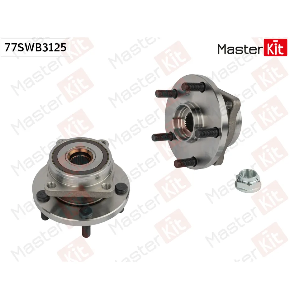 Ступица в сборе с подшипником перед. MASTERKIT 77SWB3125