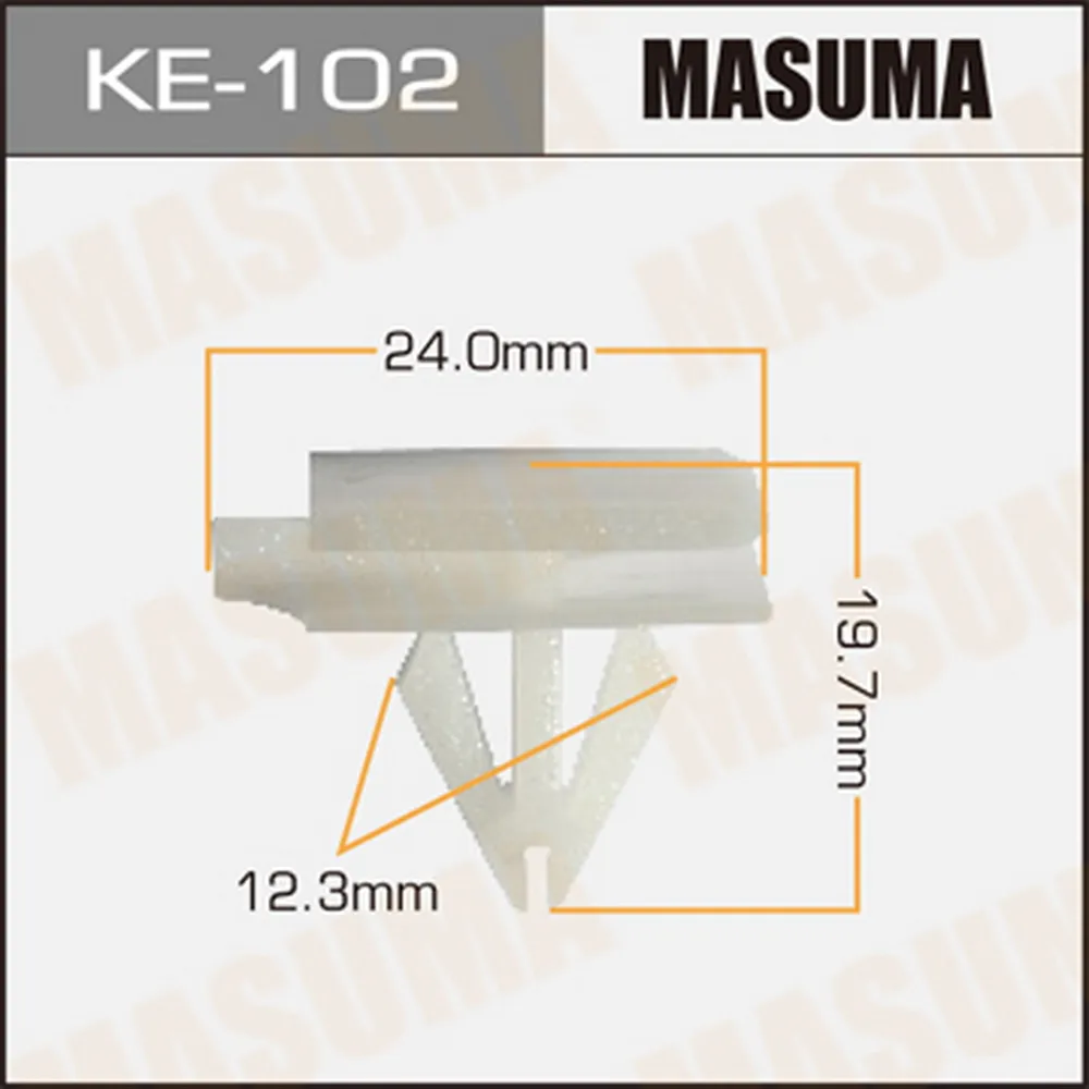Клипса автомобильная (автокрепеж) MASUMA 102-KE уп.50