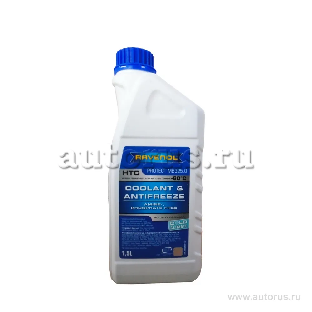 Антифриз готовый синий RAVENOL HTC COLD CLIMATE -60C (1,5л) 1410142-150 (4014835841147)