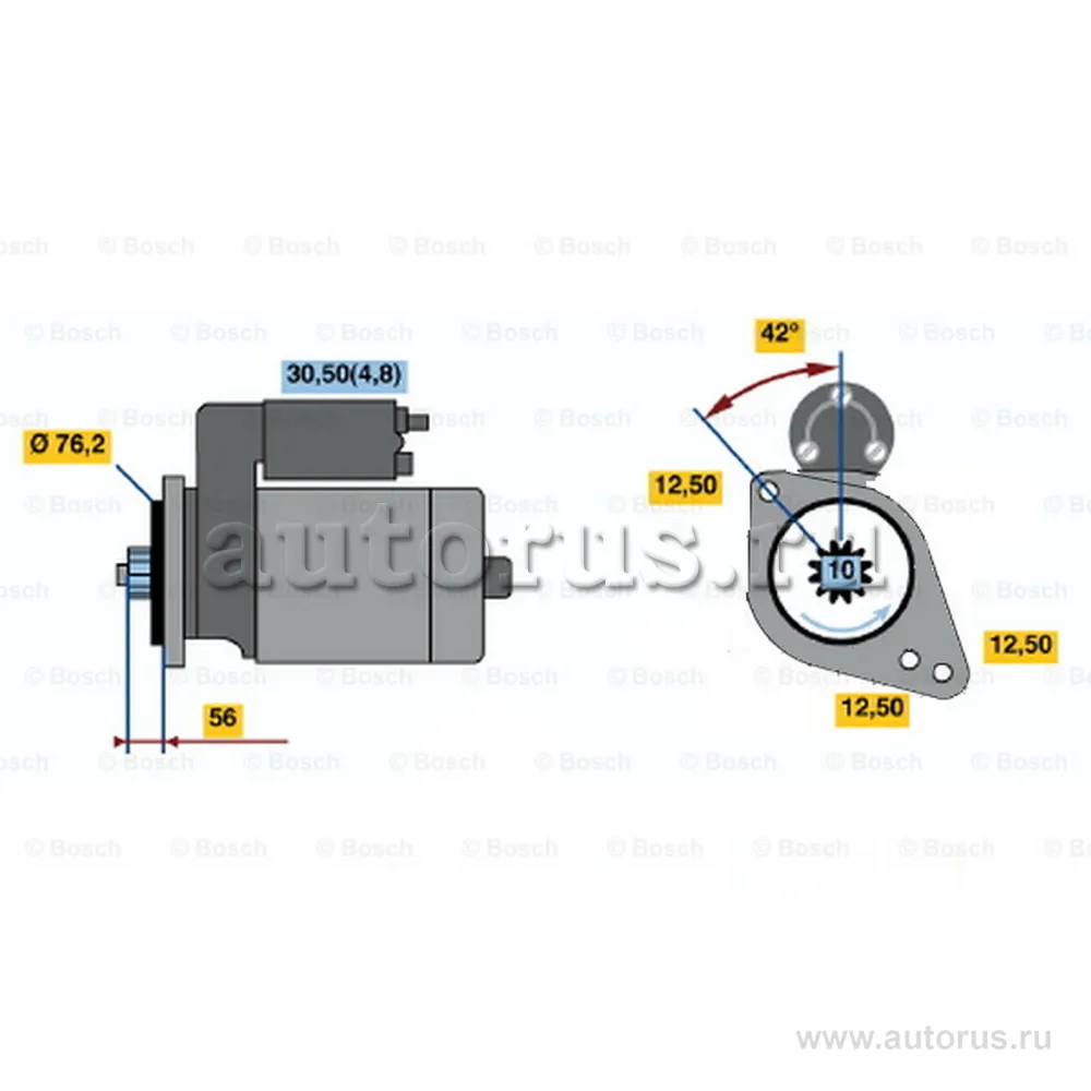 Стартер VW BOSCH 0 001 123 012