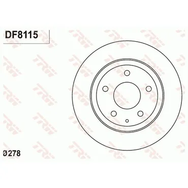 Диск тормозной задний MAZDA 6 III 2012-> TRW DF8115