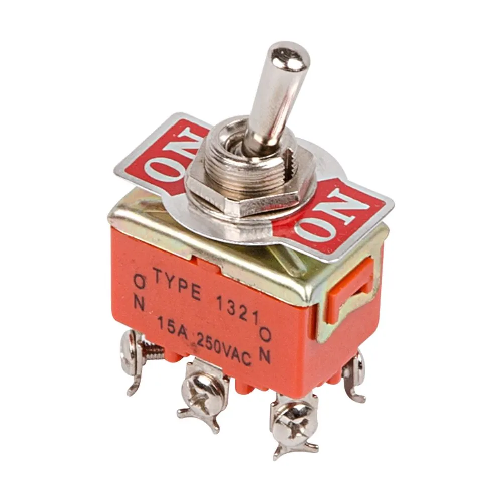 Тумблер 250V 15А (6c) ON-ON двухполюсный (KN-202), , Max Вт REXANT 36-4131