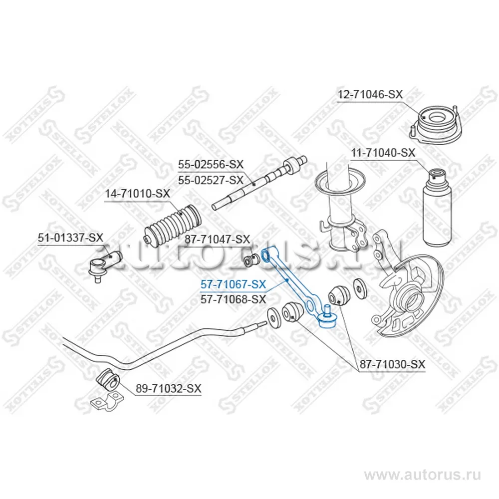 Рычаг л. Mazda Demio DW all 98 (5771068_SX) STELLOX 5771067_SX