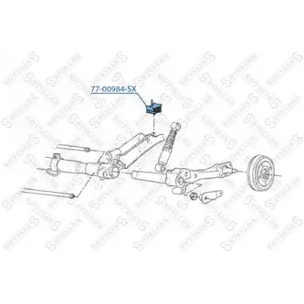 Сайлентблок зад. балки п. Peugeot 205/309, Citroen ZX 1.0-1.9GTi 8 STELLOX 77-00984-SX
