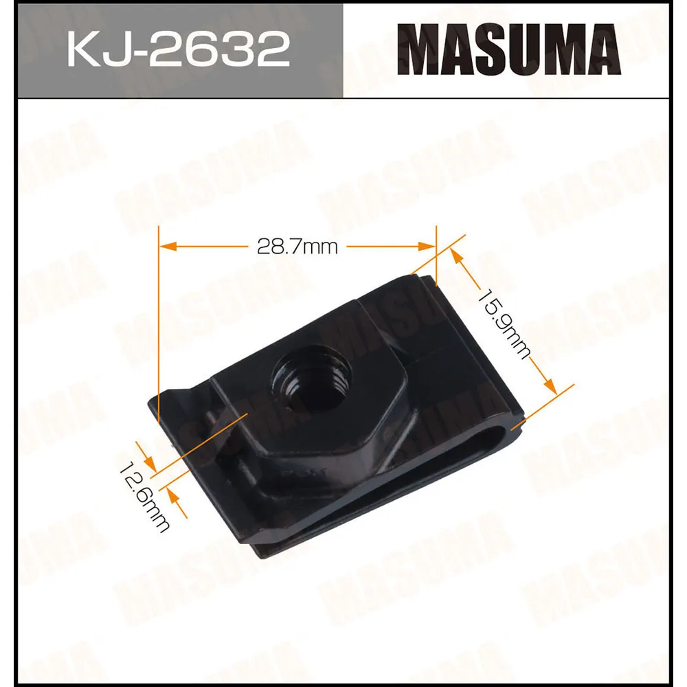 Клипса автомобильная уп.50 MASUMA KJ-2632