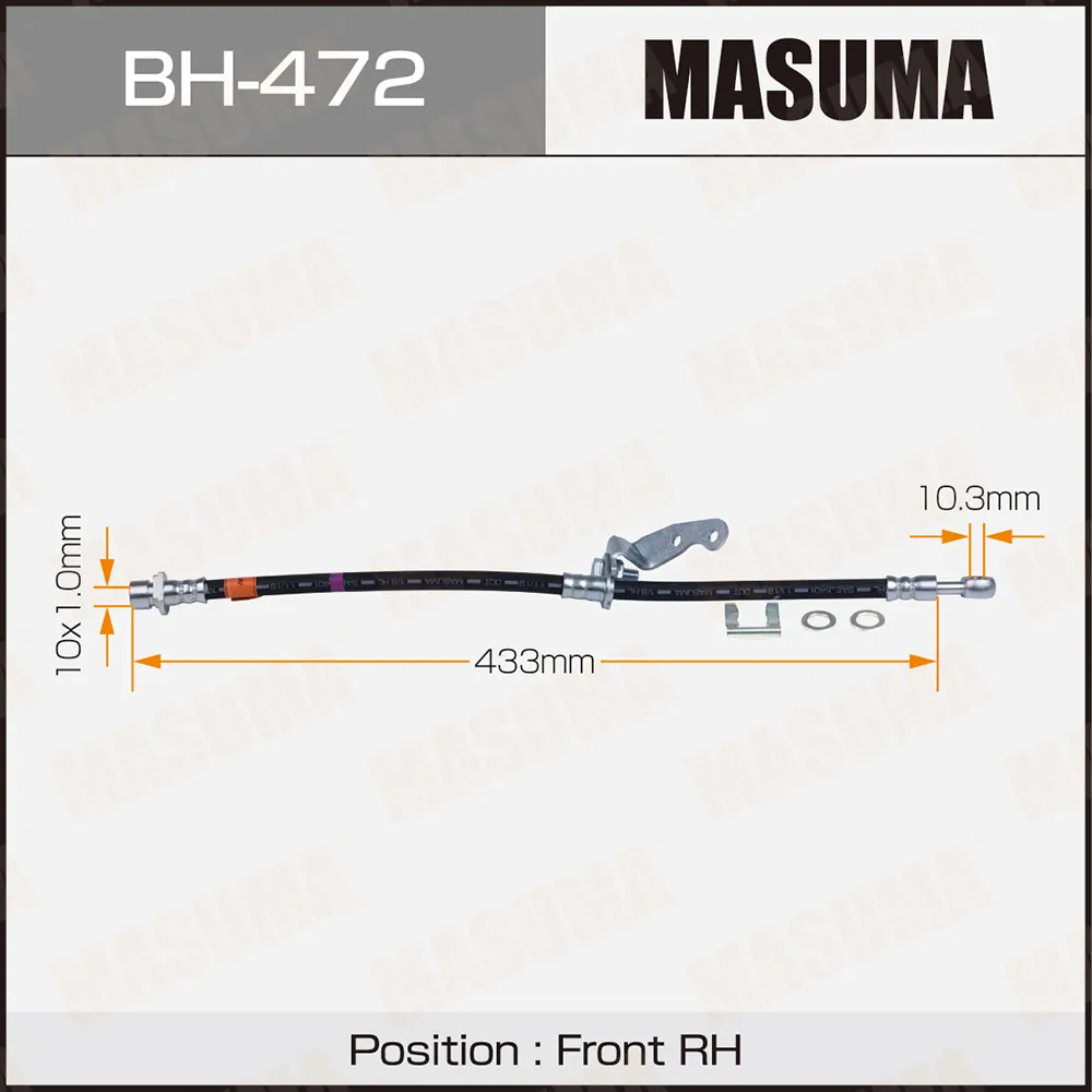Шланг тормозной передний R HONDA CR-V MASUMA BH-472