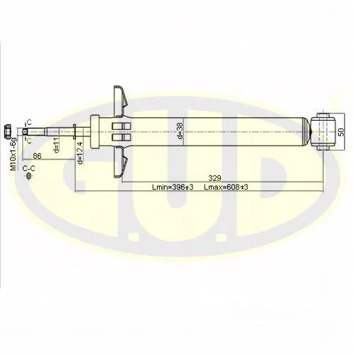Амортизатор задний газ VW PASSAT/VARIANT 88- С ЧАШКОЙ G.U.D gsa343223