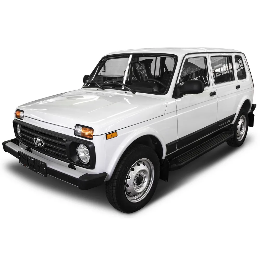 Порог-площадка Black F180ALB + комплект крепежа, RIVAL, Lada 4x4 5D1993-/Lada 4x4 Urban 5D 2016- Lada 4x4 2131 F180ALB.6004.1