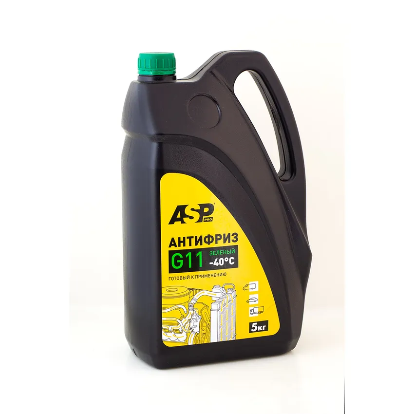 Антифриз G11 готовый зеленый 5 л ASP AFG5000