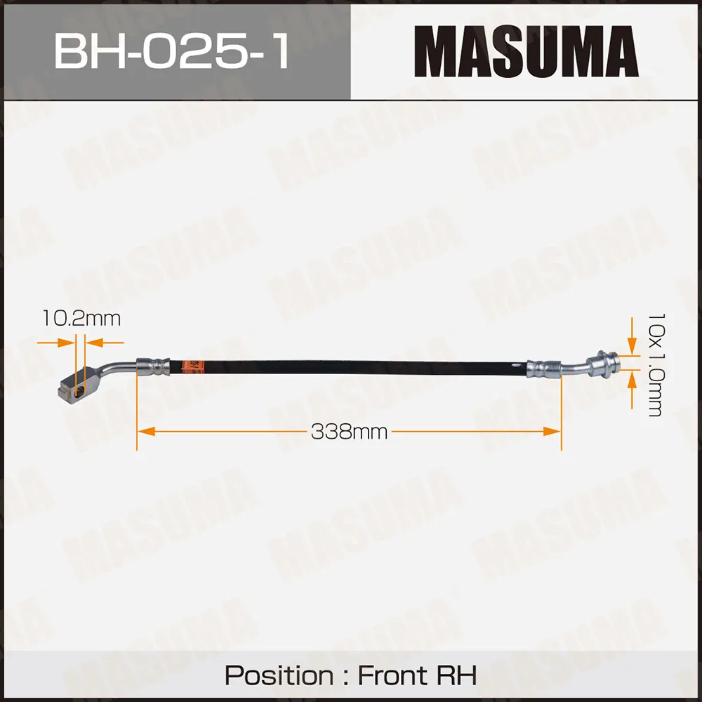 Шланг тормозной передний R NISSAN DATSUN MASUMA BH-025-1