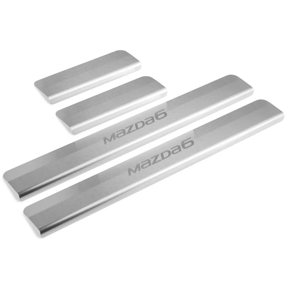 Накладки порогов RIVAL (4 шт.) Mazda 6 (2012-2015; 2015-2018; 2018-) Mazda 6 NP.3802.3