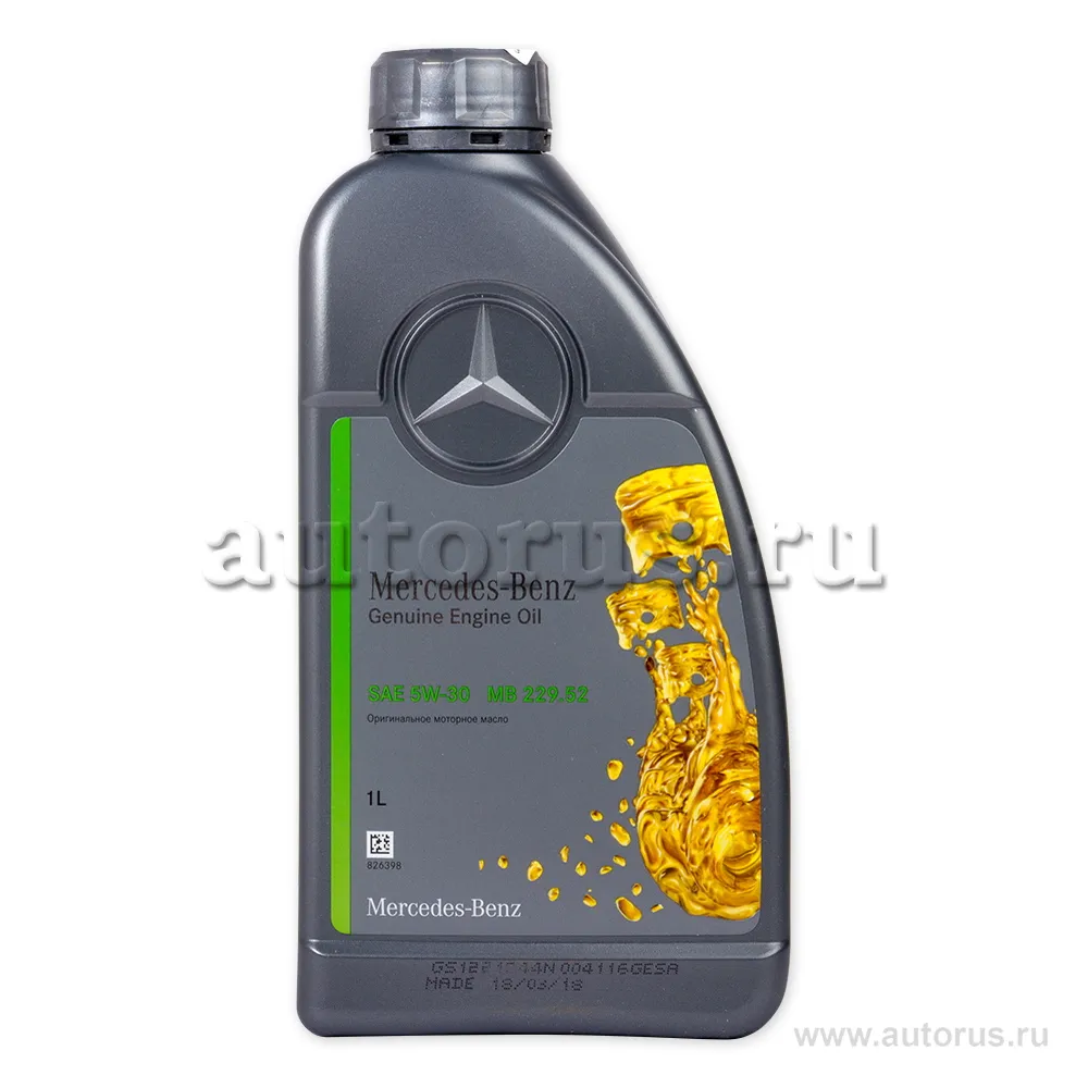 Масло моторное MERCEDES-BENZ МB 229.52 5W-30 1 л A000 989 80 02 11 BMER