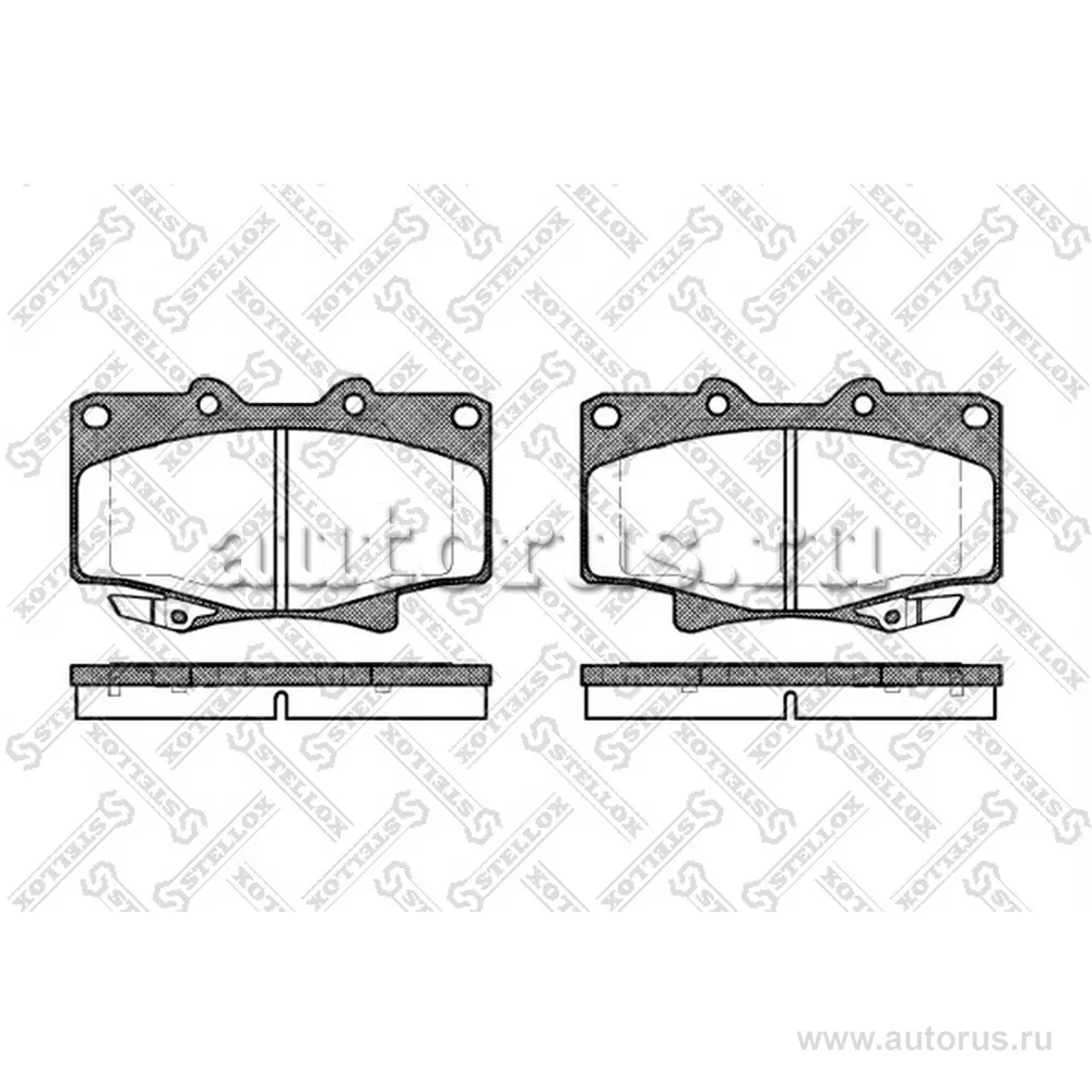 Колодки дисковые п. Toyota Land Cruiser 2.4-4.5/2.4D-4.2TD STELLOX 440 004-SX