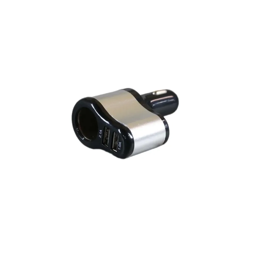 Зарядное устройство автомобильное, 2usb + гнездо FENOX FAE2006